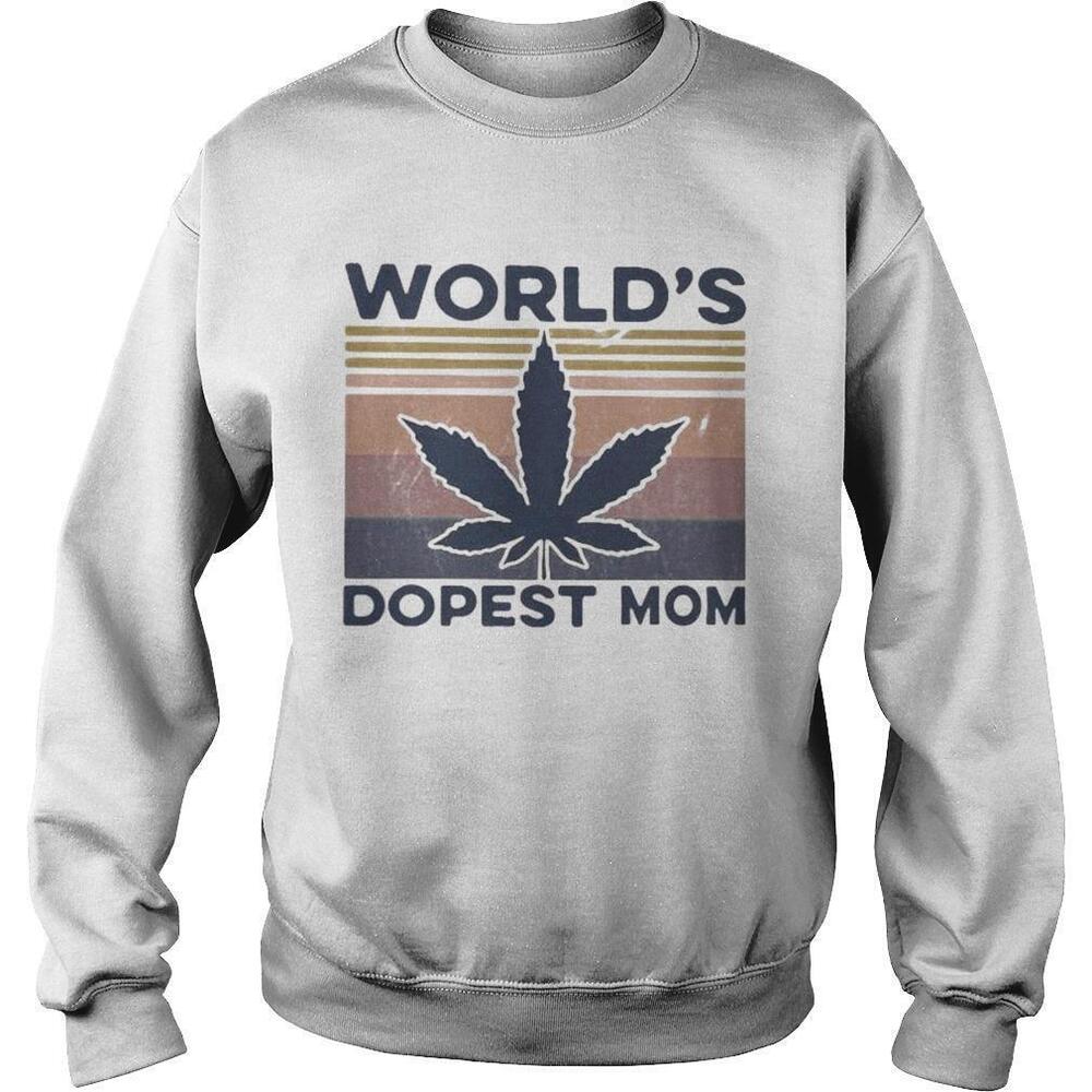 Cannabis Worlds Dopest MomRetro Sweatshirt